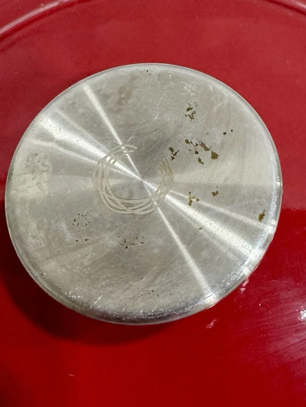 Crofton Red Enameled Cast Iron Dutch Oven Replacement Lid Round Stainless Knob